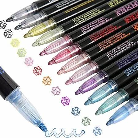 Lápices Mágicos Metálicos con Contorno – Set de 8 Colores